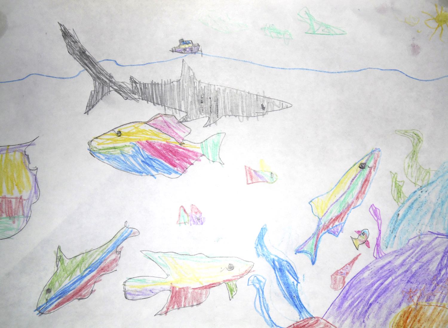 Детский рисунок цветными карандашами