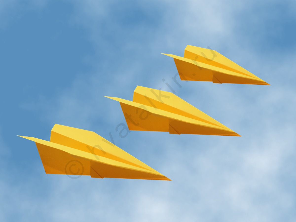 Самолет из бумаги. Оригами